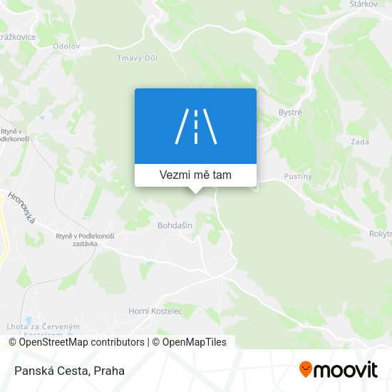 Panská Cesta mapa