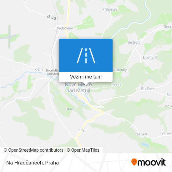 Na Hradčanech mapa