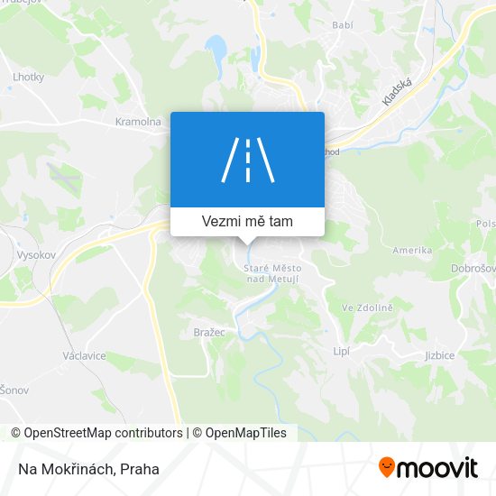 Na Mokřinách mapa