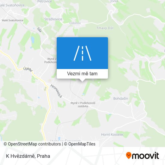 K Hvězdárně mapa