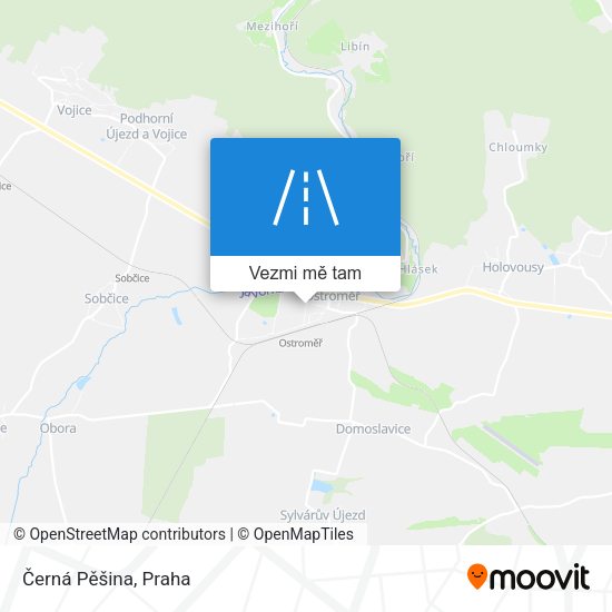 Černá Pěšina mapa