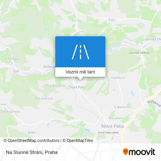 Na Slunné Stráni mapa