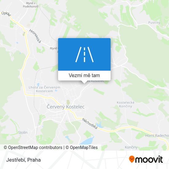 Jestřebí mapa