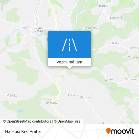 Na Husí Krk mapa