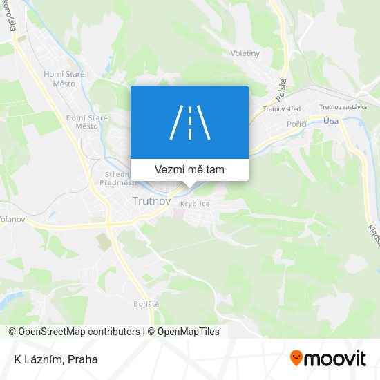 K Lázním mapa
