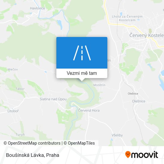 Boušínská Lávka mapa