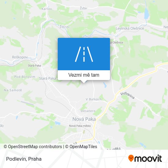 Podlevín mapa