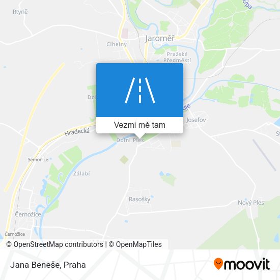 Jana Beneše mapa