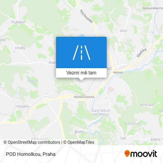 POD Homolkou mapa