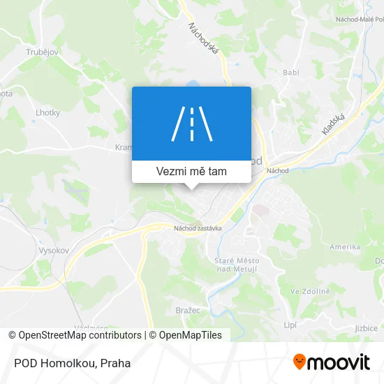 POD Homolkou mapa