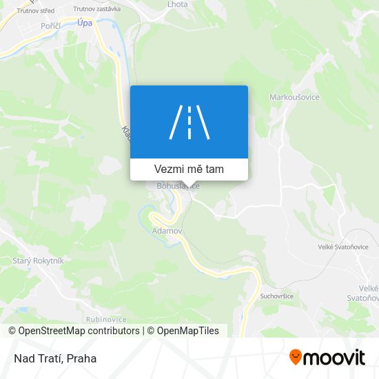 Nad Tratí mapa