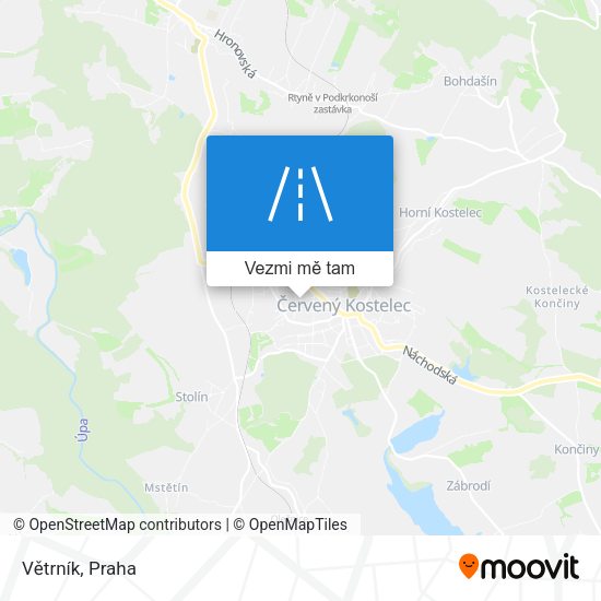 Větrník mapa