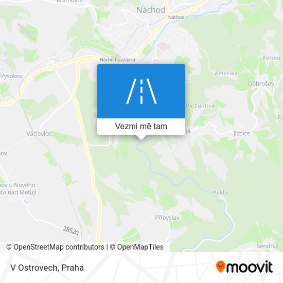 V Ostrovech mapa