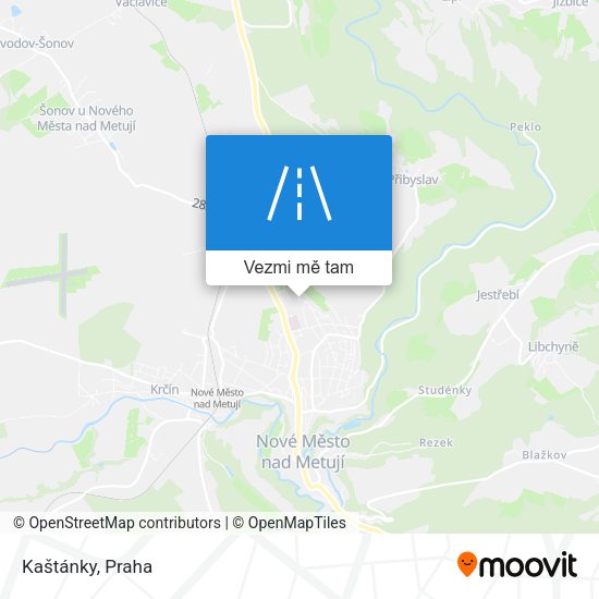 Kaštánky mapa