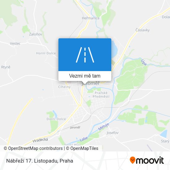 Nábřeží 17. Listopadu mapa