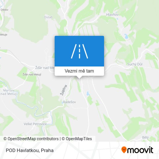 POD Havlatkou mapa