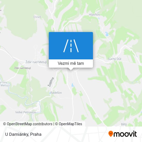 U Damiánky mapa