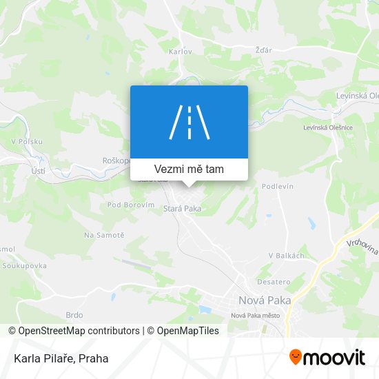 Karla Pilaře mapa