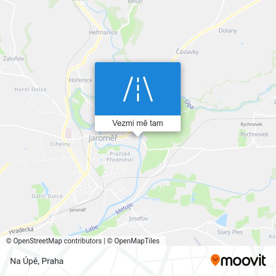 Na Úpě mapa