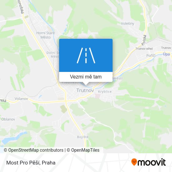 Most Pro Pěší mapa