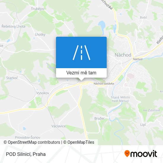 POD Silnicí mapa