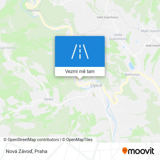 Nová Závoď mapa