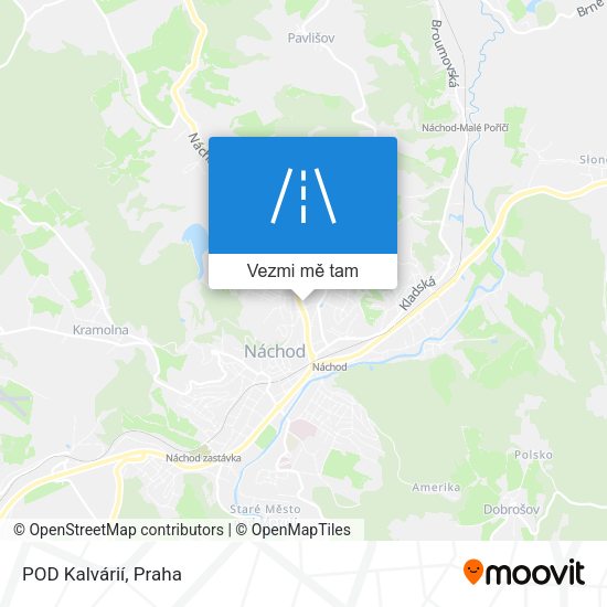 POD Kalvárií mapa
