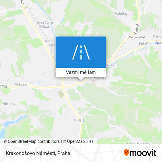 Krakonošovo Náměstí mapa