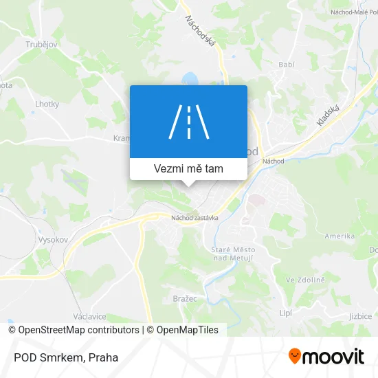 POD Smrkem mapa