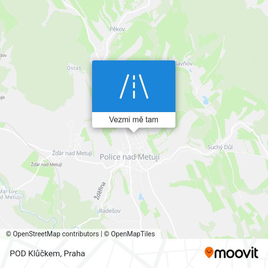POD Klůčkem mapa