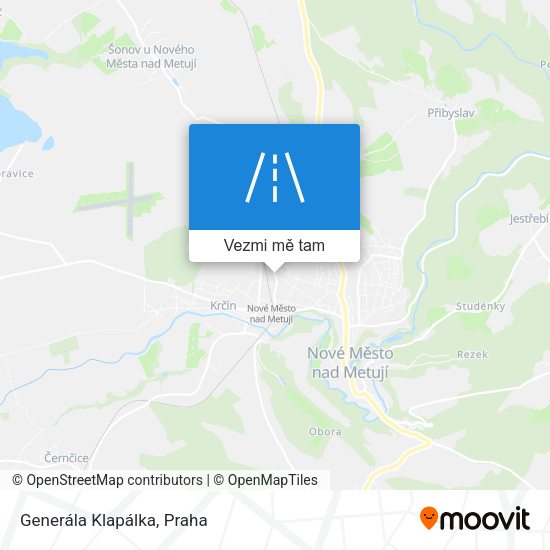 Generála Klapálka mapa