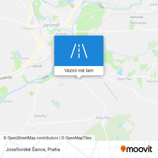 Josefovské Šance mapa