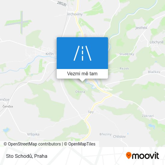 Sto Schodů mapa