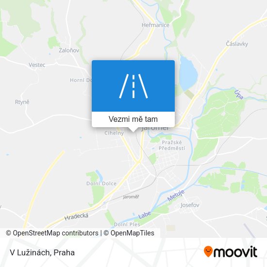 V Lužinách mapa