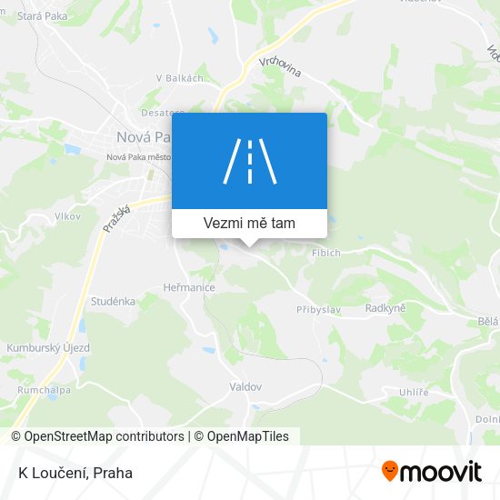 K Loučení mapa