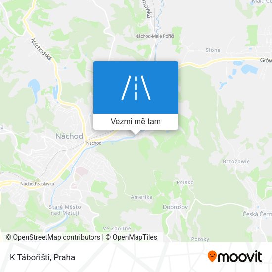 K Tábořišti mapa