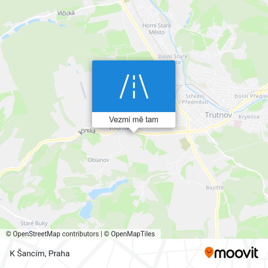 K Šancím mapa