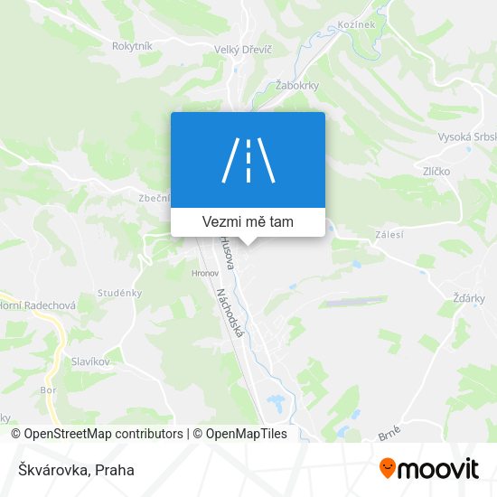 Škvárovka mapa
