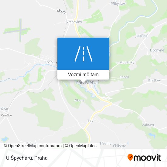 U Špýcharu mapa