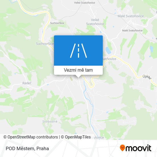 POD Městem mapa