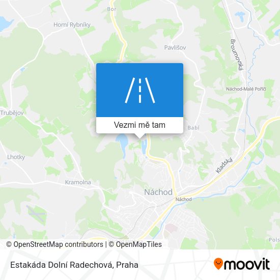 Estakáda Dolní Radechová mapa