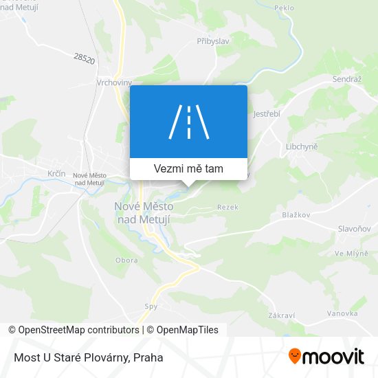 Most U Staré Plovárny mapa