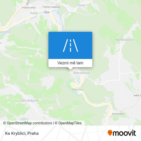 Ke Kryblici mapa