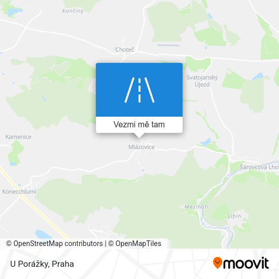 U Porážky mapa