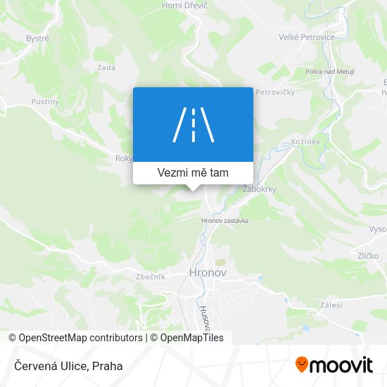 Červená Ulice mapa