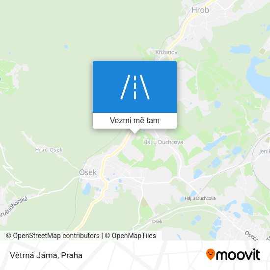 Větrná Jáma mapa