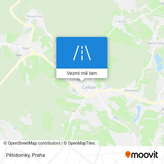 Pětidomky mapa