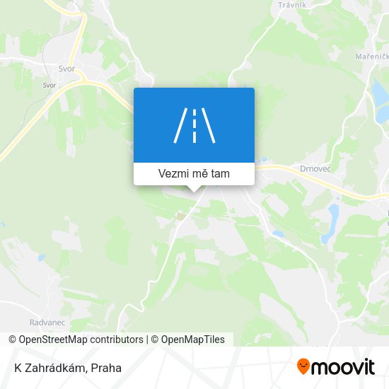 K Zahrádkám mapa