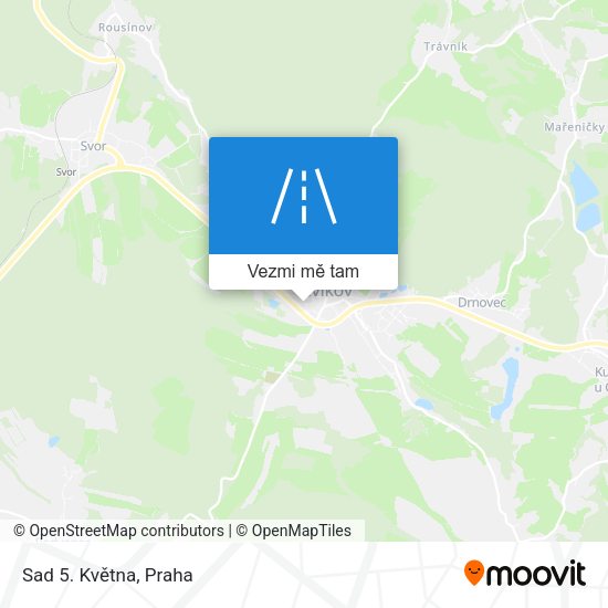 Sad 5. Května mapa