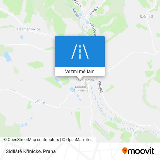 Sídliště Křinické mapa